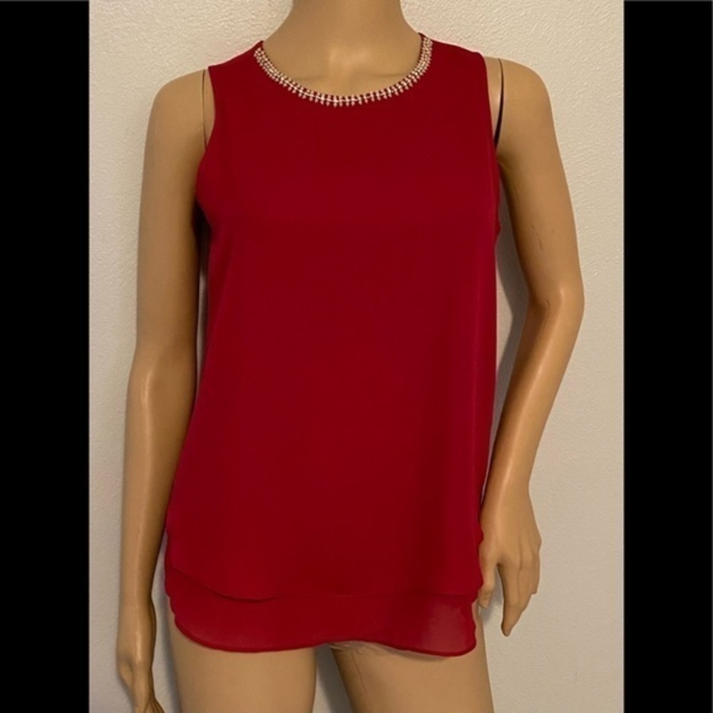 Violet& Claire red top blouse size S